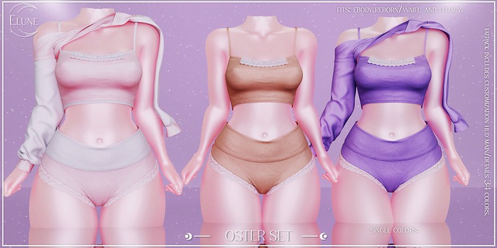 Elune. Oster Top/Shorts - pack 9