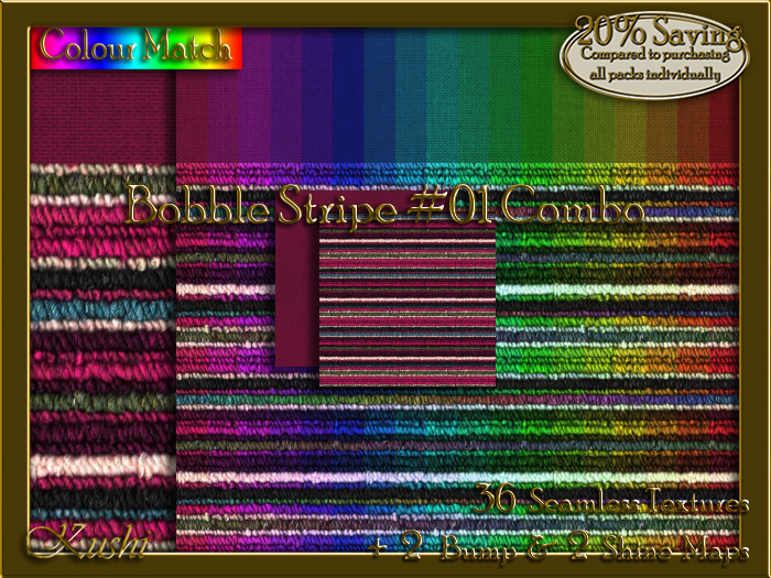 Bobble Stripe #01 COMBO Texture Bundle