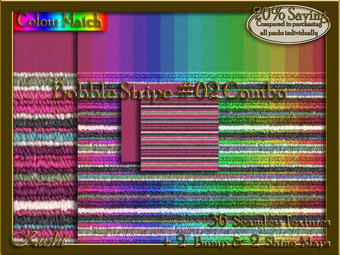 Bobble Stripe #02 COMBO Texture Bundle