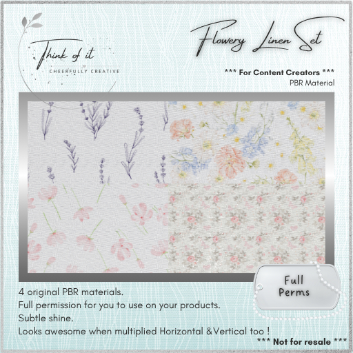 {ToI} Material - Flowery Linen Set