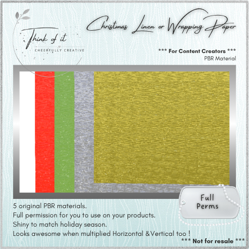{ToI} Material - Christmas Linen or Wrapping Paper