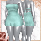 Teal Ribbed Moglia Dress LaraX