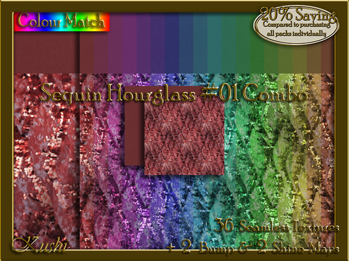 Sequin Hourglass #01 COMBO Texture Bundle