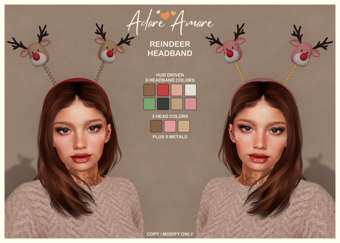 .:Adore:.  Rudolph Headband