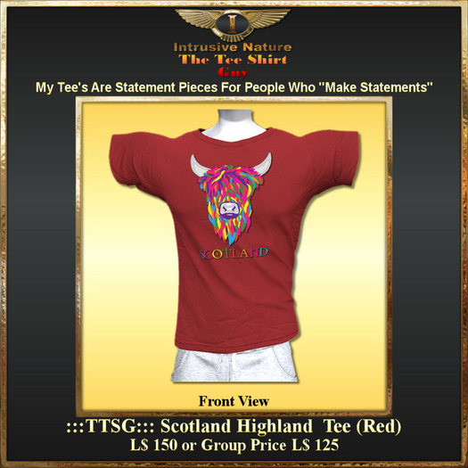 :::TTSG::: Scotland Highland Tee (Red)