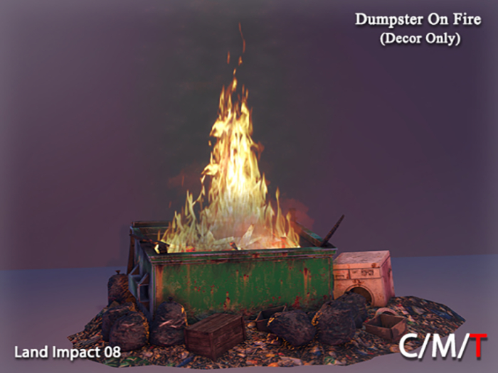 "Killer's" Dumpster On Fire (Decor Only)