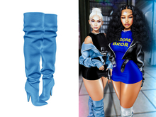 [Brior] Kiera Leather Boots - (Blue)