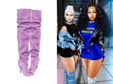 [Brior] Kiera Leather Boots - (Purple)