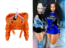 [Brior] Kiera Leather Jacket - (Orange)