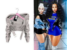 [Brior] Kiera Leather Jacket - (Grey)