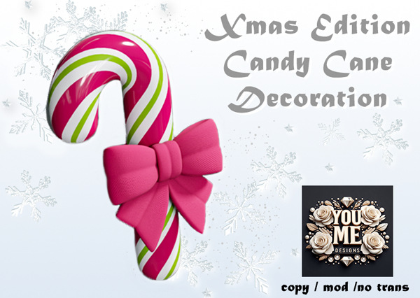 [You&Me Designs} Xmas Edition Candy Cane attach