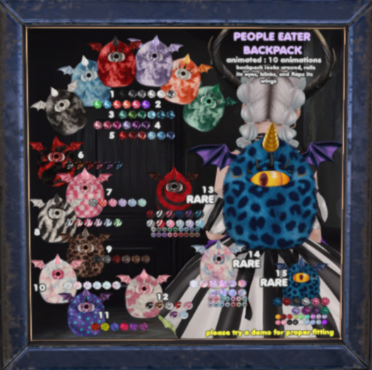 15. Doe . People Eater Backpack [MD]. Derpy Cheetah . RARE