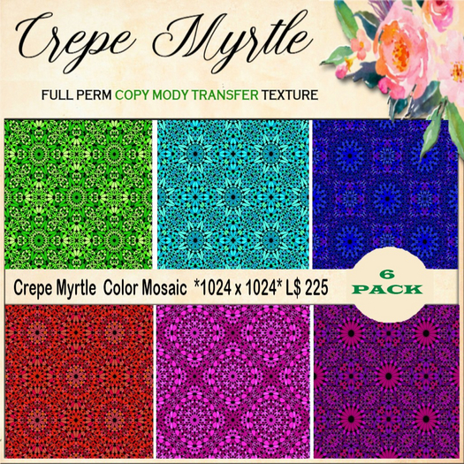 Crepe Myrtle Color Mosaic Logo
