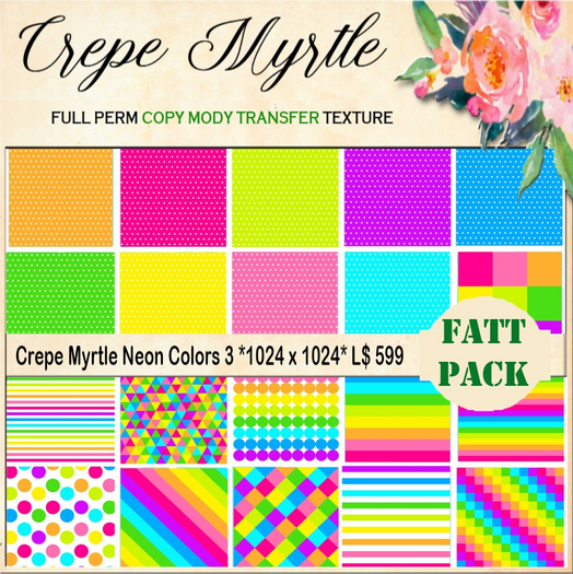 Crepe Myrtle Neon Colors 3 Fullpack
