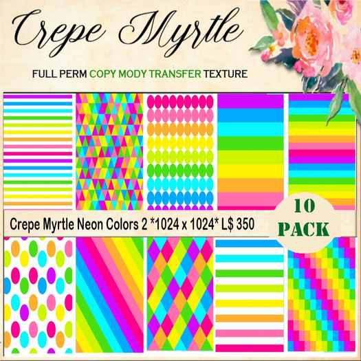 Crepe Myrtle Neon Colors 2 Logo