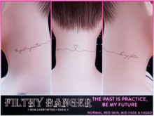FB - The past is practice, be my future tattoo - (lel EvoX) - neck tattoo