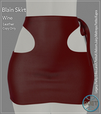 Duet Blain Skirt Wine Leather