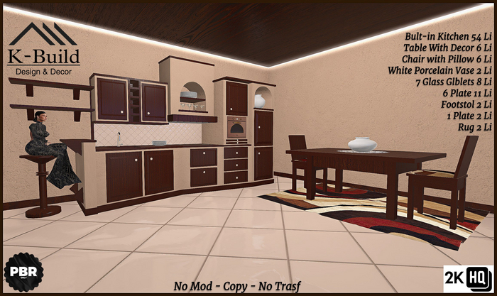 [K-Design] Bult-in Kitchen With Decoration