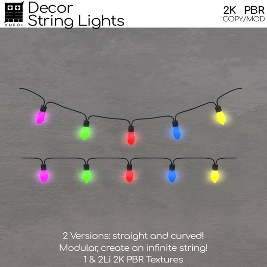 Kuroi - Festive String Lights Color