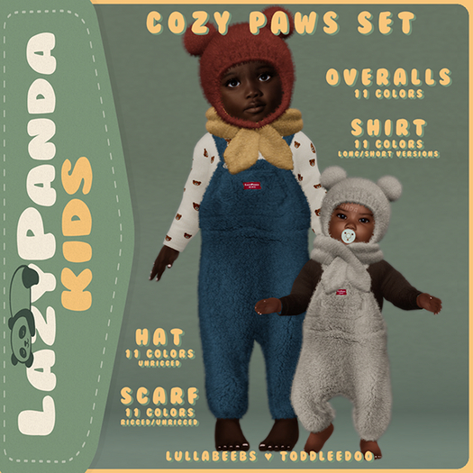 LazyPanda - Cozy Paws - Overalls