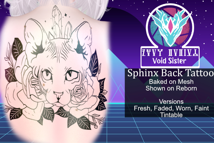 [Void Sister]  Sphinx Back Tattoo