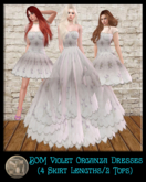 BOM Violet Organza Cocktail Dress & Variations
