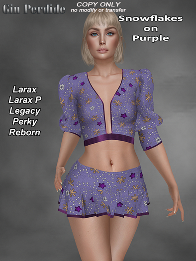 Snowflakes on Purple 