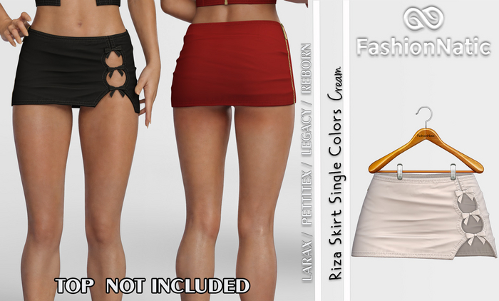 Skirt Riza  Cream -  Reborn,  Legacy, LaraX, PetiteX FashionNatic