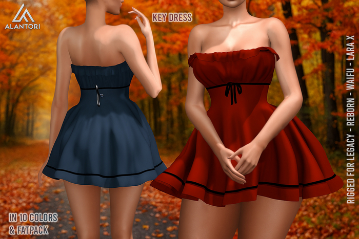 ALANTORI | Key Dress FATPACK in 10 Colors for Legacy, Reborn, Waifu & Lara X
