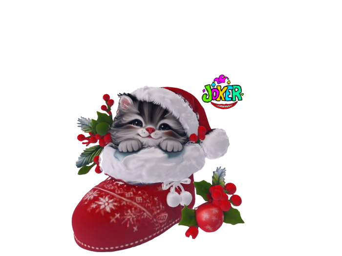Christmas Cat Stocking Boot FULL PERM