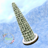flory. - Potted Snowy Cone Topiary with Lights
