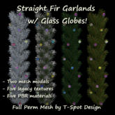T-Spot Mesh - Fir Garland w/ Glass Globes - FP - LI=1.5