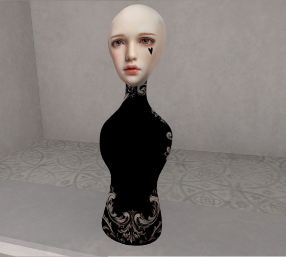 Display Mannequin Form Black Filigree Body Design