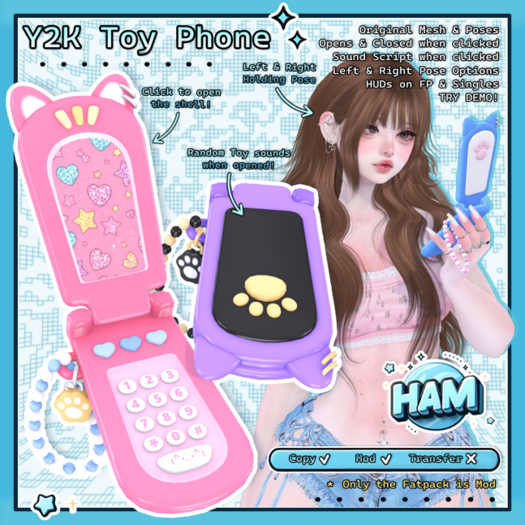 HAM. Y2K Toy Phone - Fatpack