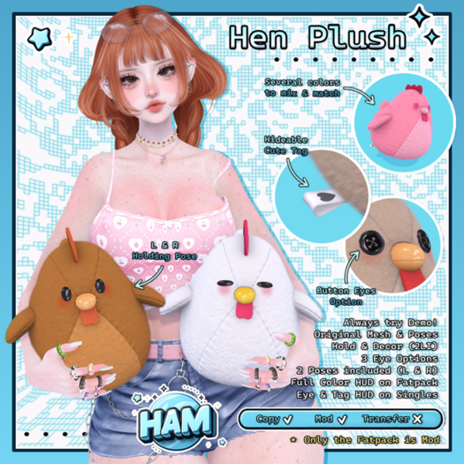 HAM. Hen Plush / Fatpack