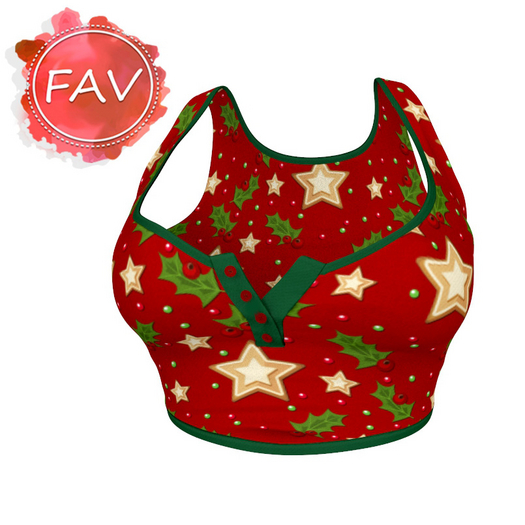 Christmas Button Top Kupra