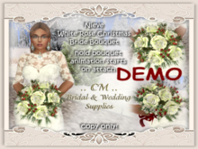 CM..Nieve Christmas Rose Bridal Bouquet  DEMO