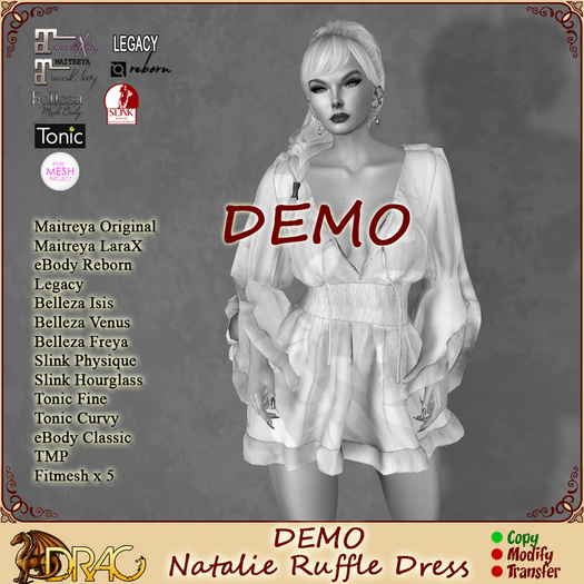 [Drac] Natalie Ruffle Minidress DEMO