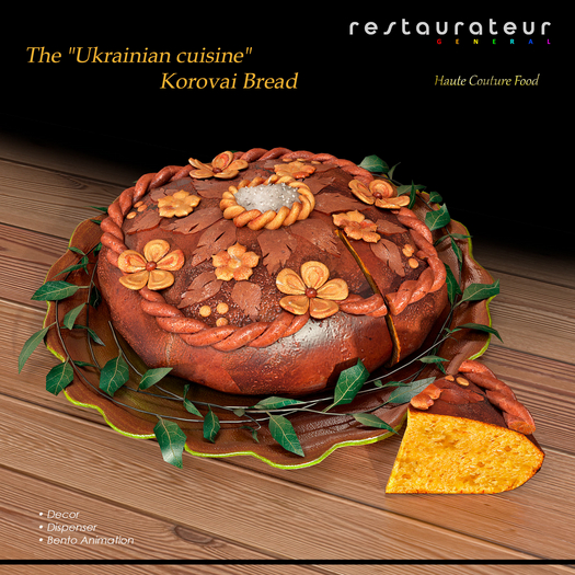 <RG>Traditional Ukrainian "Korovai" bread.