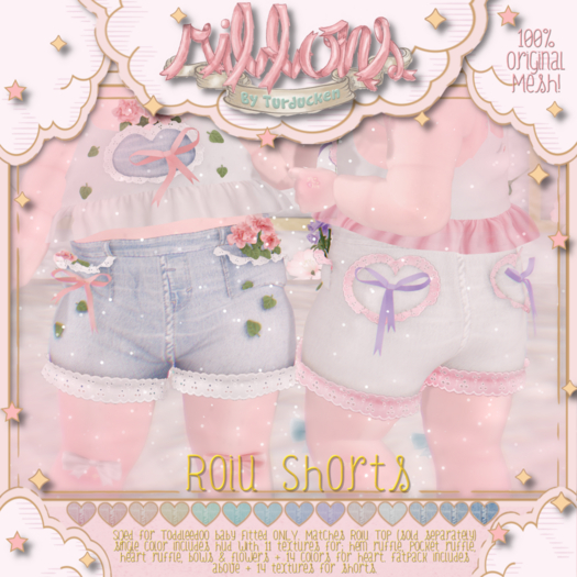 {Ribbons} Roiu Shorts - Rose {Box}