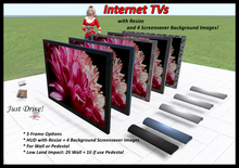 PROMO Internet TV Wall or Pedestal Fatpack + Resize & Screensaver Background Texture HUD