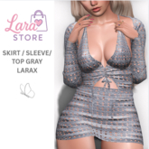 LS - SKIRT / SLEEVE / TOP LARAX GRAY