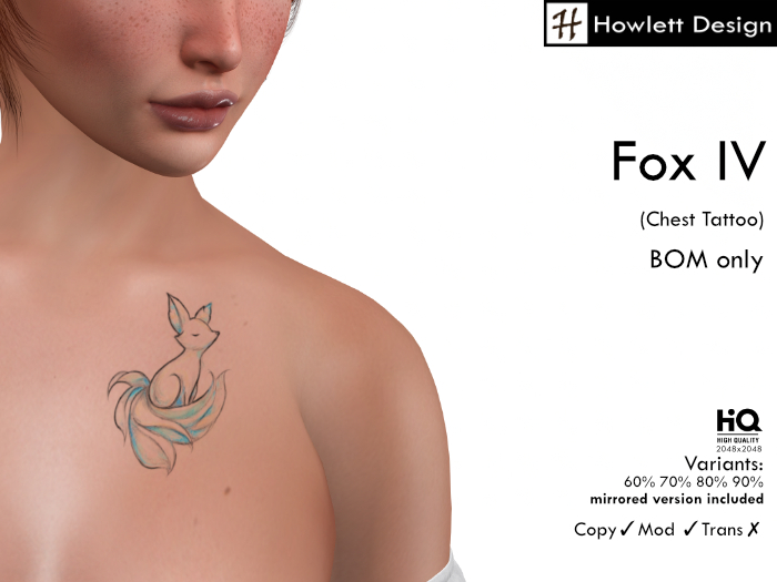 [HDesign] Fox IV (Chest Tattoo)