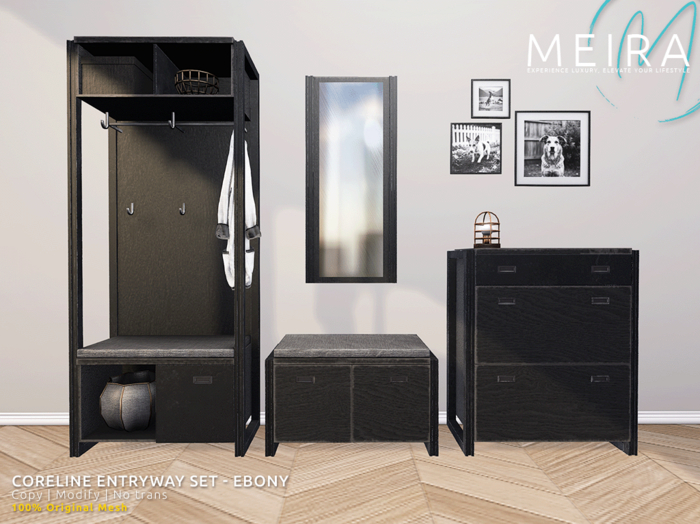 Meira Coreline Entryway Set - Ebony