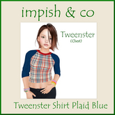 impish & co ~ Tweenster Plaid Blue BOX