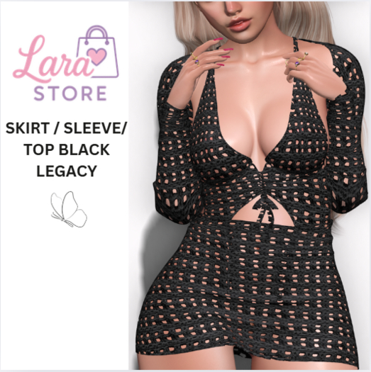 LS - SKIRT / SLEEVE / TOP LEGACY BLACK
