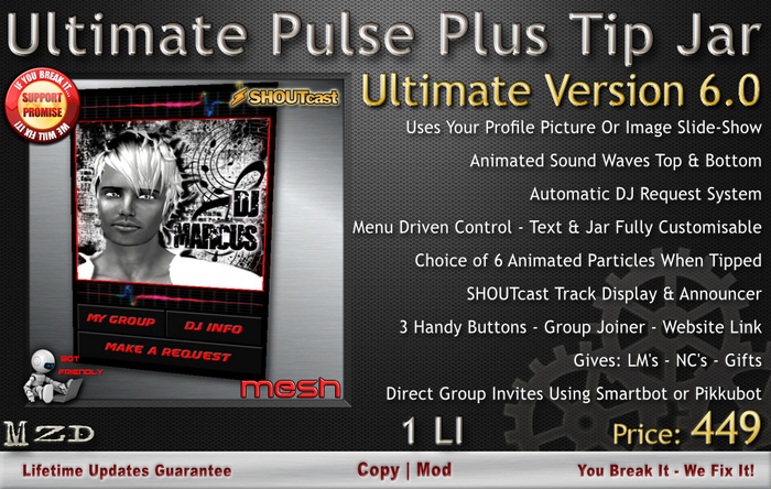 Music Pulse Plus Tip Jar - Ultimate Version