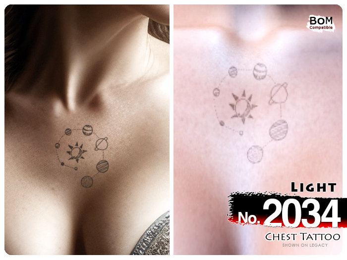 (Chest Tattoo) No.2034 Light
