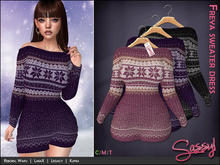 ~Sassy!~ Freya sweater dress - black, purple