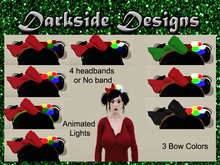 Animated Bows & Lights Christmas Headband